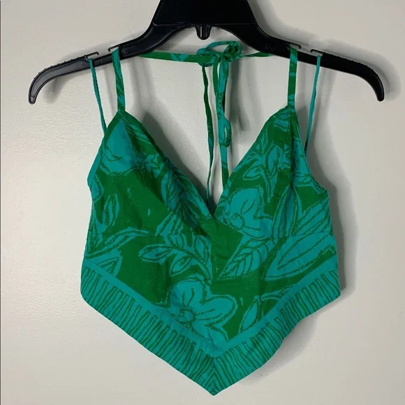 NWOT Free People Copa Cabana SET Tropical Halter top & skirt - Picture 6 of 15